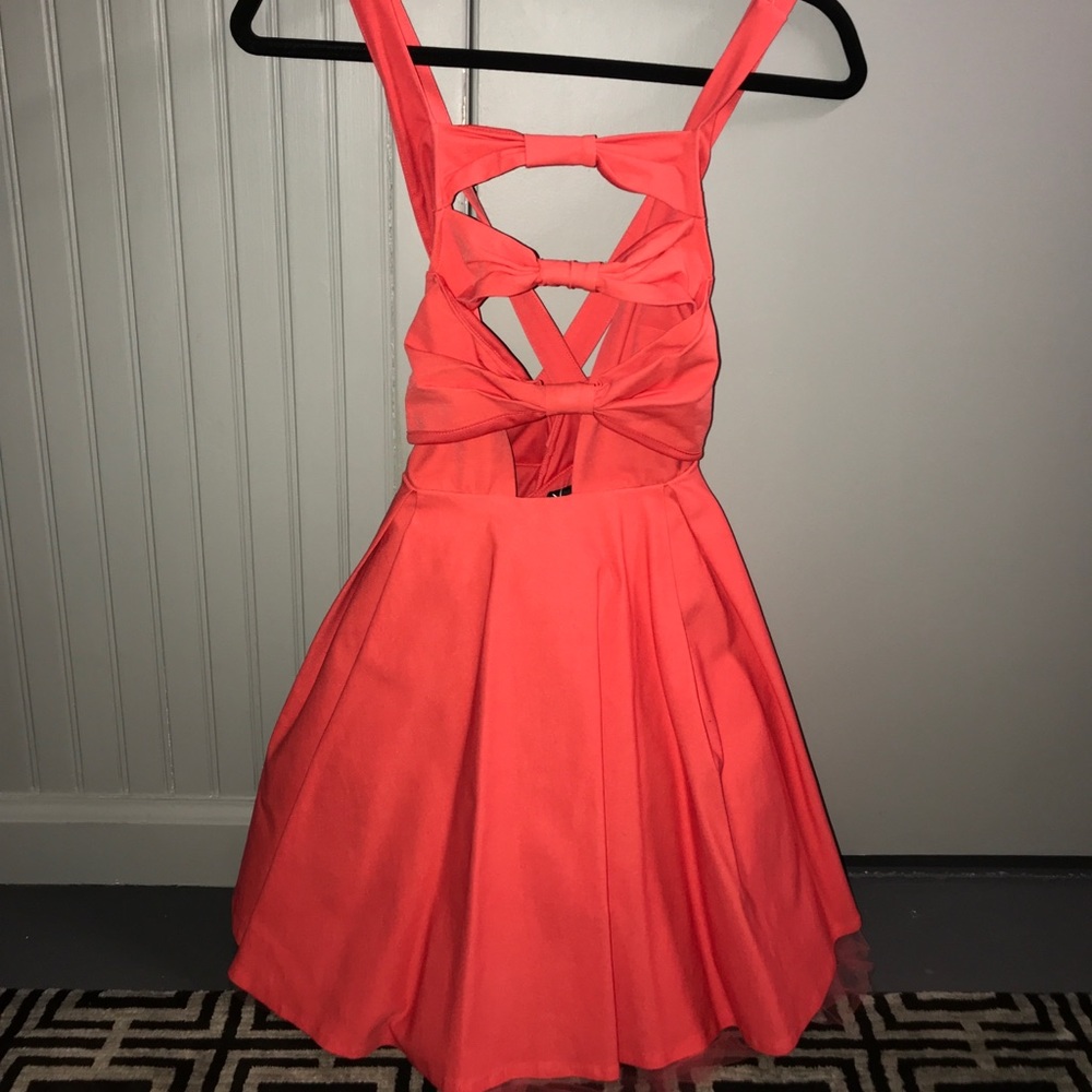 Red bow dress from Nasty Gal
